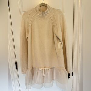Anthropologie Ivory Sweater Dress- NWT
